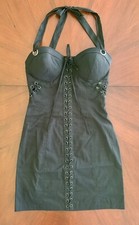NEW With Tag Guess Black Halter Bustier Dress With Lacing Size 3