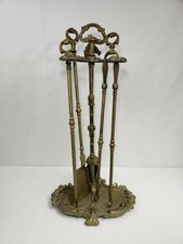 Signature Hardware Mcallister Solid Brass Fireplace Tool Set For