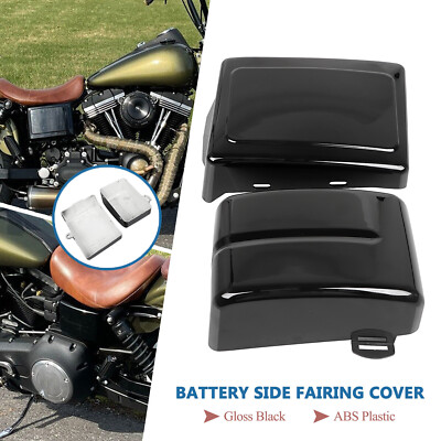 Gloss Black ABS Fairing Battery Cover For Harley Dyna Low Rider Wide Glide 06-17