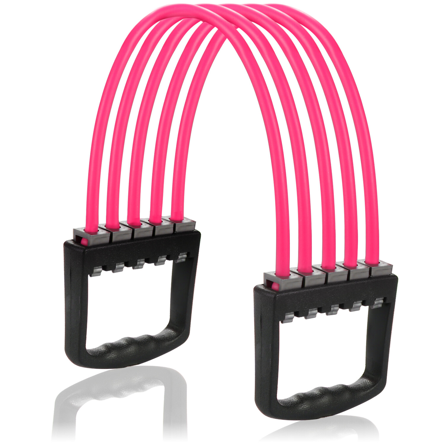 Expander Sport - Brust-Expander mit 5 Zugstärken - Expander - pink