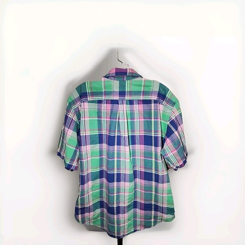 Ralph Lauren Mens Madras Plaid Short Sleeve Colorful Shirt Size XL Classic Fit - Picture 4 of 4