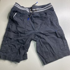 Wonder Nation Boys Navy Flat Front Drawstring Stretch Cargo Shorts Size L 10-12