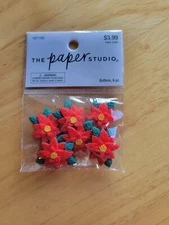 The Paper Studio Poinsettia 6 pieces