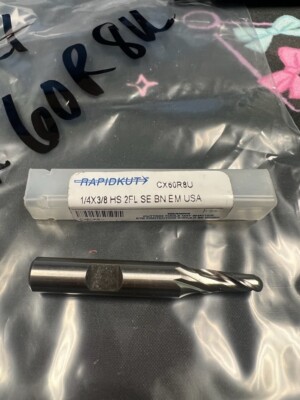  1/4  Dia. × 3/8  Shank × 5/8  DOC × 2-7/16  OAL, HSS Uncoated, 2 Flute