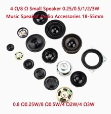 4 Ω/8 Ω Small Speaker 0.25/0.5/1/2/3W Music Speaker Audio Accessories 18mm-55mm