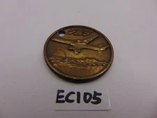 BOEING AIRPLANE COIN COMMEMORATING THE ROLLOUT OF THE FIRST 757 JAN 1982 w/hole