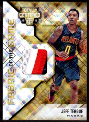 2015-16 Totally Certified Fabric of the Game Materials Gold #FGJT Jeff Teague/10