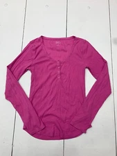 Gap Body Womens Purple Long Sleeve Shirt Size Small