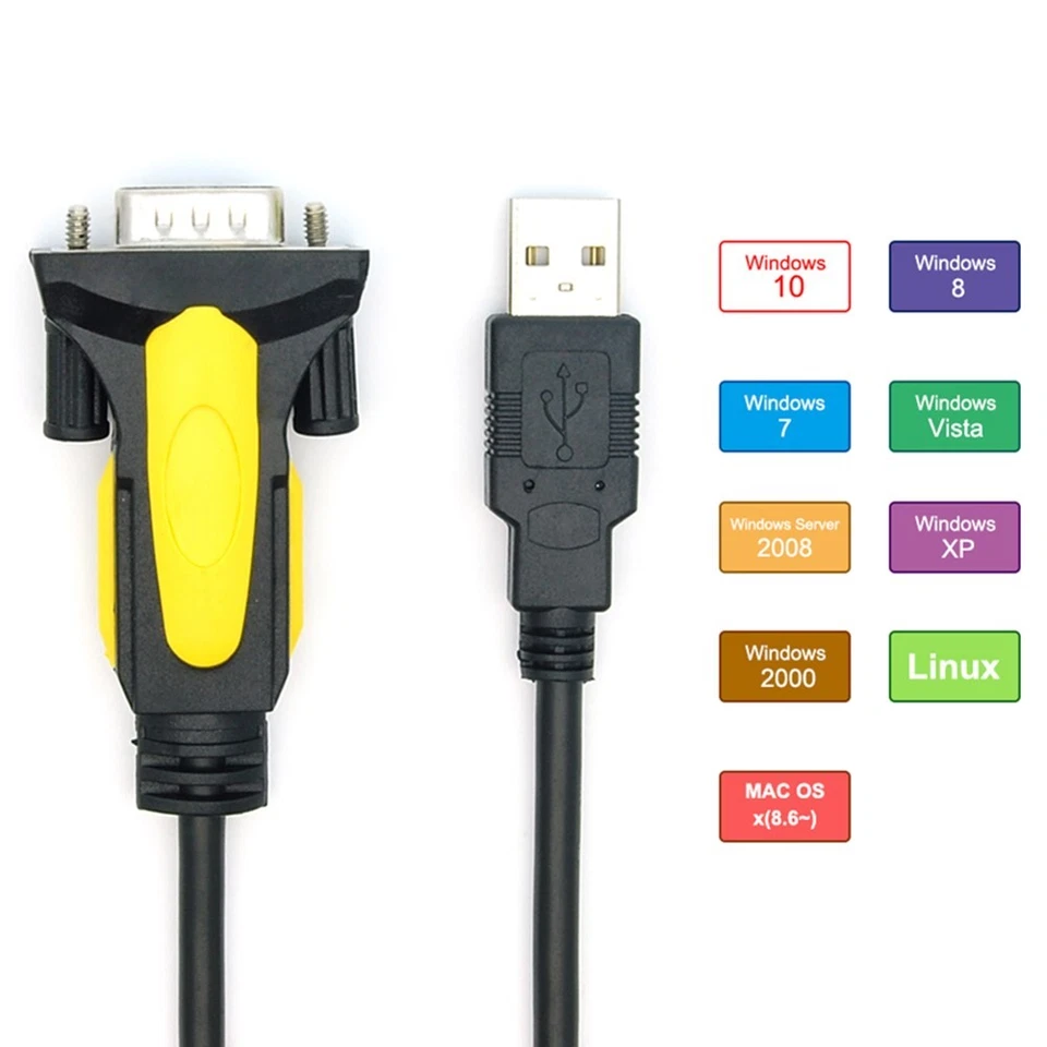 3.3FT USB to RS232 Serial Port DB9 Male Adapter Converter Cable PROLIFIC Chipset - Image 4 of 4