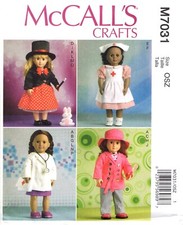 18" DOLL Clothes Nurse Doctor McCall's 7031 UNCUT Sewing Pattern ©2014 Magician