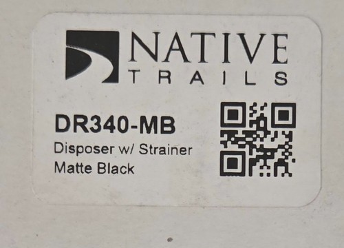Native Trails 3-1/2" Basket Strainer DR340-MB Matte Black - Picture 2 of 2