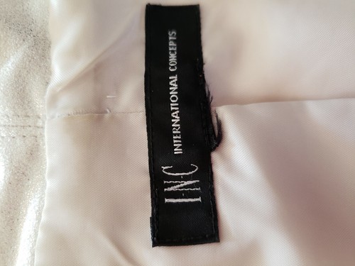 INC International Concept elfenbein komplett gefütterte Jacke mit Reißverschluss an den Ärmeln Gr. (L) - Bild 7 von 7