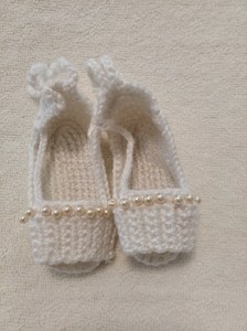 Botinhas De Crochê Feito À Mão Baby Sapatos De Bebê Presentes Chá De Bebê 0 - 3 Meses | eBay
