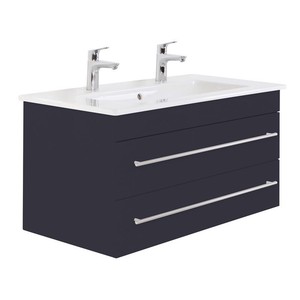 {Doppelwaschtisch villeroy & boch
67} Doppelwaschtisch Villeroy+Boch 100cm Keramik Badmöbel anthrazit ... | {Doppelwaschtisch villeroy & boch
67}