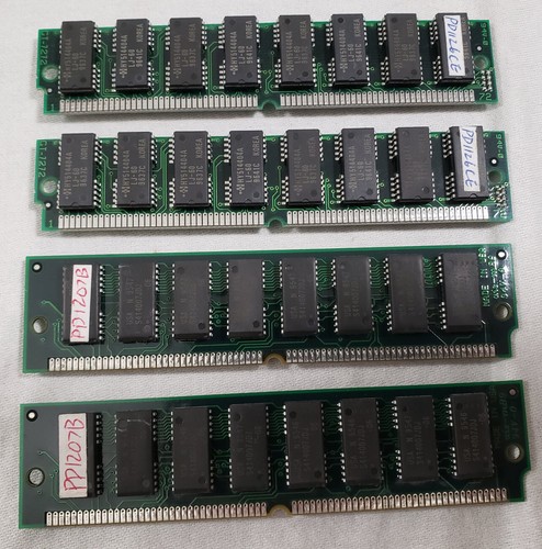 Two S414007JDJ-06 (8MB ?x2 = 16?) +Two HY514404A 4MB x2 total 24MB? 72 pin SIMM