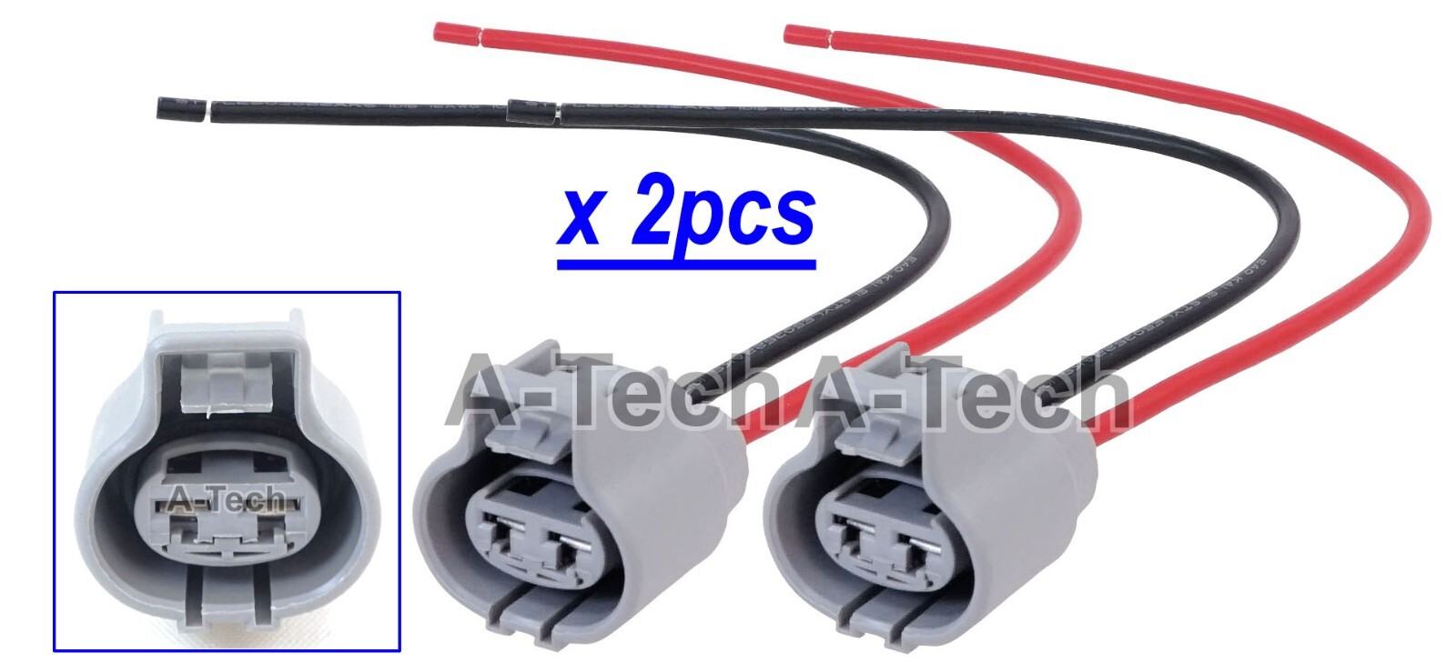Car Fan Radiator Plug Socket X2 Radiator Fan Connector Plug Fits Lexus Scion Toyota Chevy Mazda ...