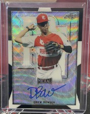 2019 Leaf Metal Perfect Game Drew Bowser Black Wave Auto 1/5 