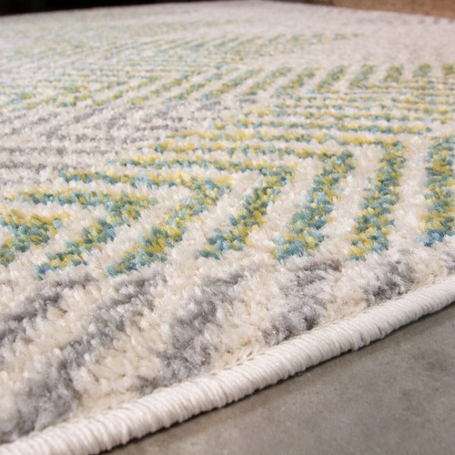 Modern Sage Green Rugs Small Large Emerald Shaggy Rugs Geometric Living Rooms - Picture 4 of 49