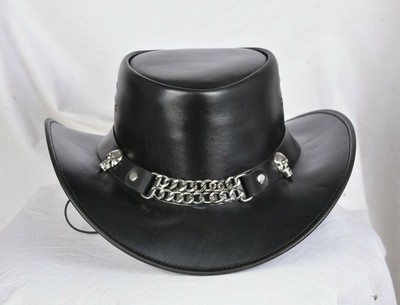 Leather Stylish Cowboy hat Chain Style 