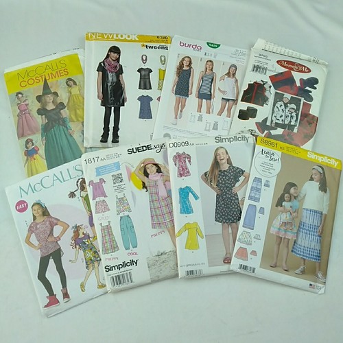 Girl's Sewing Pattern Bundle Size 7-14 Dress Costume McCalls 5494 7114 Bulk Lot