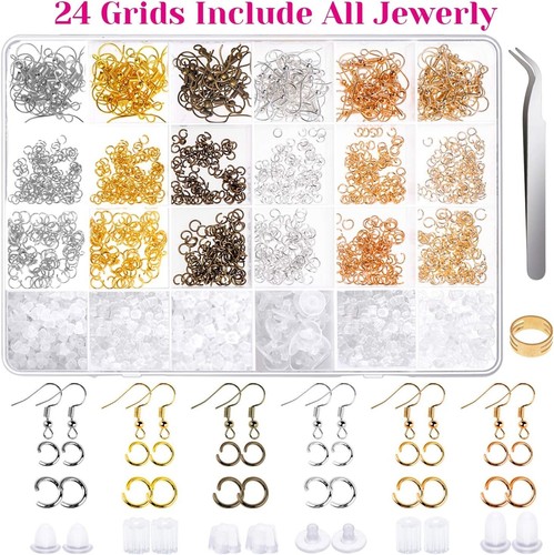 Complete 1900-Piece Jewelry Making Kit - Assorted Earring Findings for Gifts - Picture 10 of 10