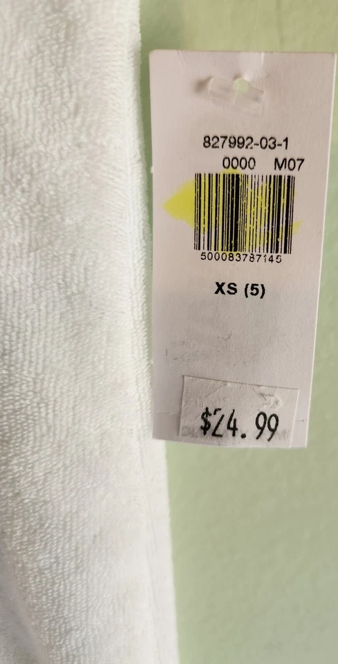 NUEVO Antiguo Azul Marino Niñas XS (5) Con Capucha Manga Corta Natación Cubrir Piscina Playa #42722 Foto 3 de 4