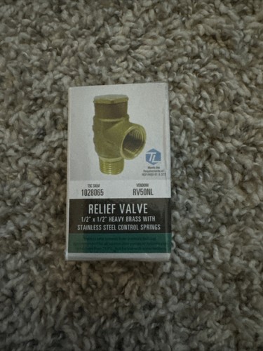 Water Source 1/2" X 1/2" Well Tank Pressure Relief Valve 75 PSI RV50NL