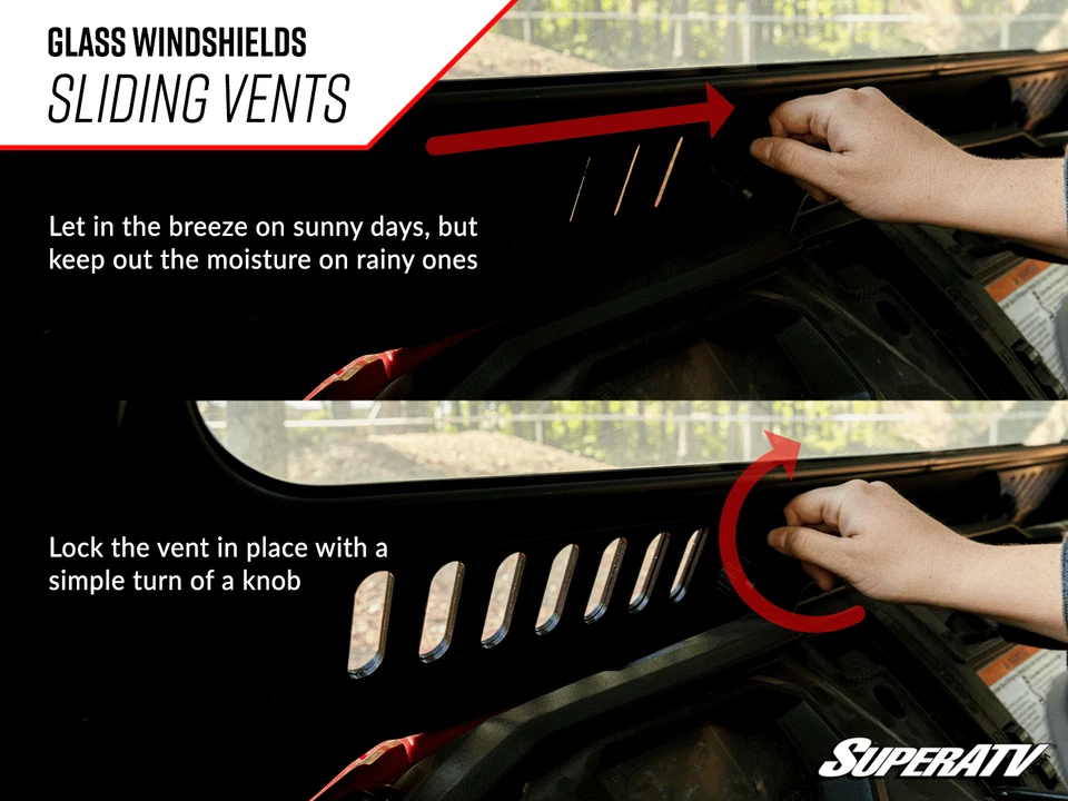 Parabrisas de cristal completo SuperATV para Polaris General / 4 asientos / XP 1000 (2016+) Foto 3 de 4