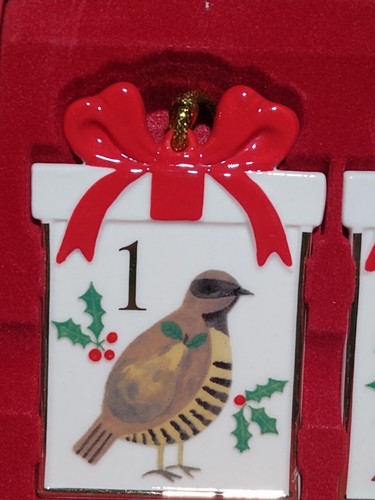 Lenox 12 Days Of Christmas Ornaments Set Of (12) m.s.r.p is $160.00 New in Box - Picture 20 of 21