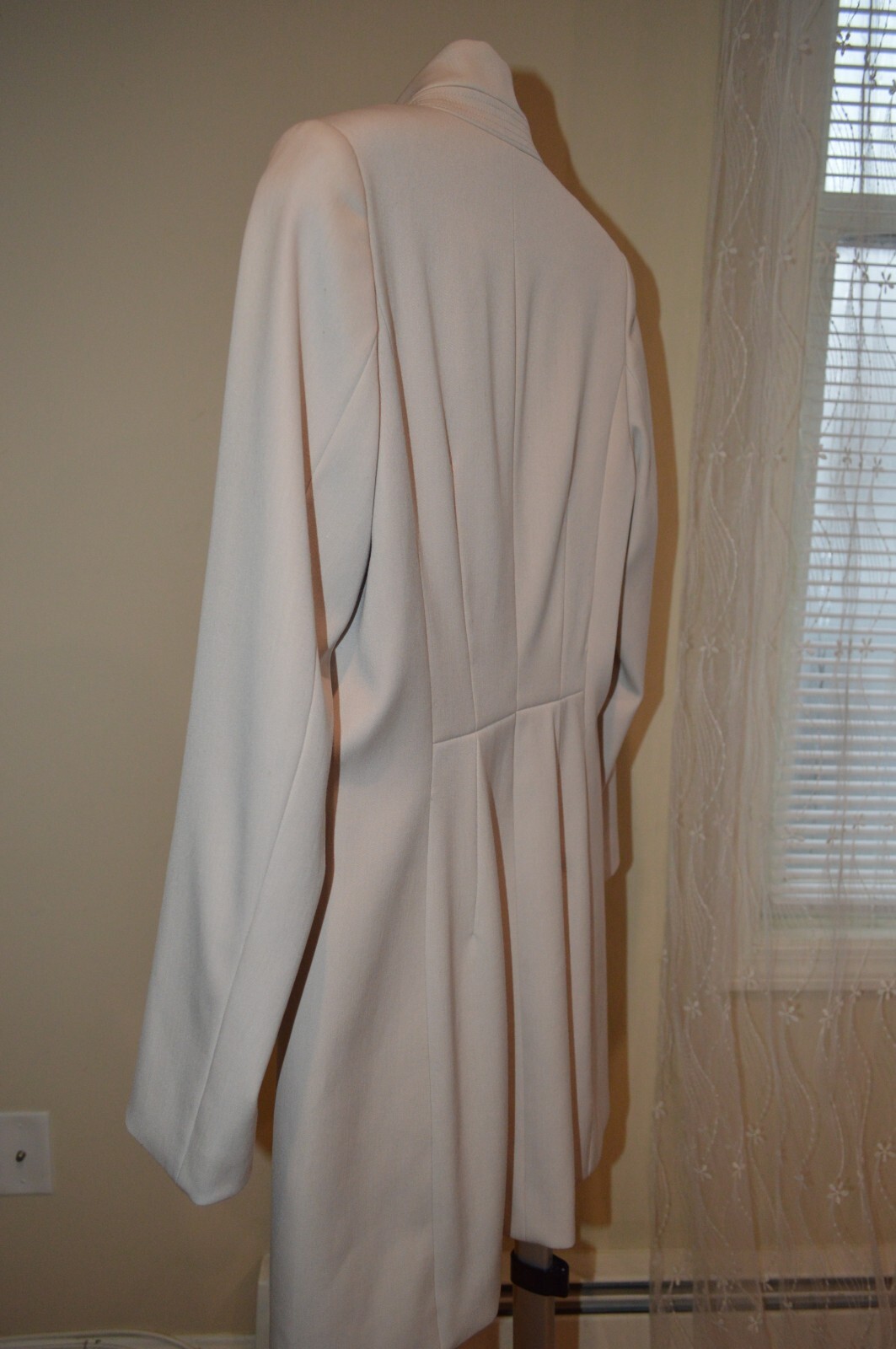 Reiss Coat Women US6/UK10  Ivory Blazer Wool Blend Tailored Long Sleeve image 5