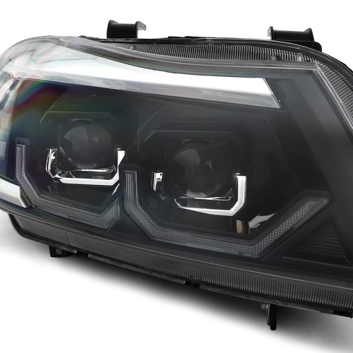 Black Front Headlight White LED 3D Crystal U-Halo For BMW 3-Series E90 2005-2008 - Picture 12 of 15
