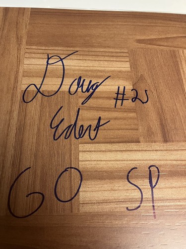 DOUG EDERT SAINT PETER’S PEACOCKS SIGNED AUTOGRAPHED FLOORBOARD PROOF RARE - Picture 2 of 3
