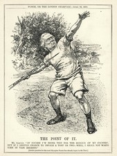 P. M. ASQUITH - 1913 Political CARTOON - Javelin - "PLURAL VOTING BILL"