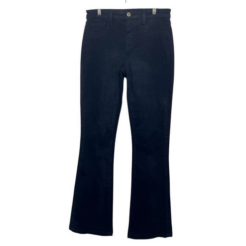 Pantalones de mezclilla elásticos de corte bota de bebé lavado más oscuro tiro alto L’Agence Selma para mujer 28 - Imagen 3 de 11