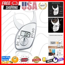 Accurate Body Fat Measurement Caliper - Anti-Slip Grip, Metric & Imperial Units