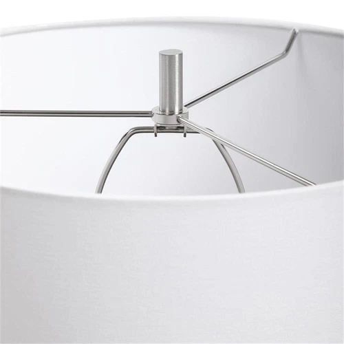 Uttermost Waves Transitional Ceramic Metal and Fabric Table Lamp in Blue/White - Picture 5 of 9