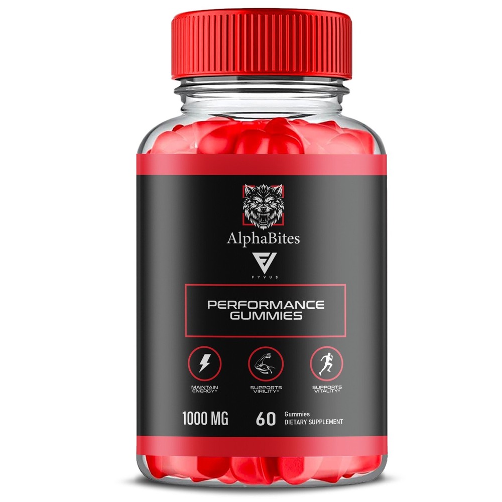 Alpha Bites Male Gummies, Alpha Bites Men's Performance Gummies  (60 Gummies)