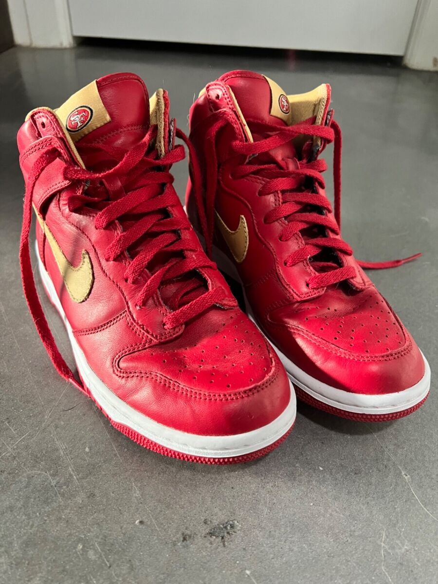 RARE NFL San Francisco 49ers Nike Air Force Ones High Tops RARE NFL San Francisco 49ers Nike Air Force Ones High Tops
