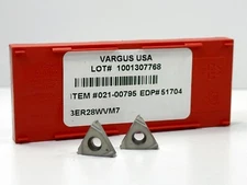 VARGUS 3ER 28W New Carbide Inserts 51704 Grade VM7 2pcs