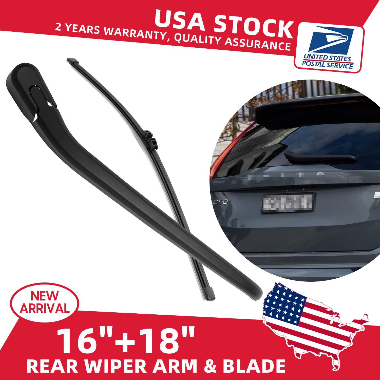 Volvo XC90 2019-2022 Rear Wiper Arm & Blade OE Quality All-Season 31349856