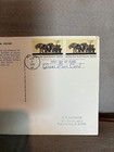 First Day Issue African Elephant Herd 1970 Cancelled Stamp Giant Post Card