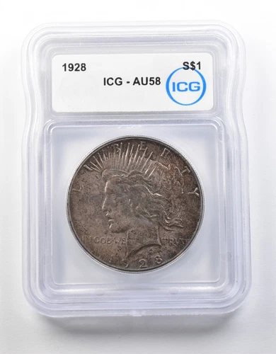 1928 Peace Silver Dollar AU58 ICG *8685