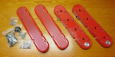 Holley 241-184 2-Piece Finned Valve Covers LS Red