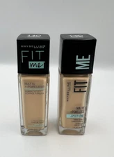 2 PACK Maybelline Fit Me Foundation Matte + Poreless Shade 110 Porcelain 1oz