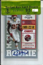 Dexter McCluster 2010 Playoff Contenders Autograph Variation Rookie BGS 9.5 Gem