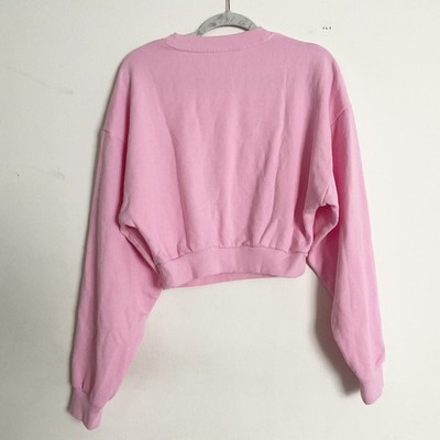 Alo Yoga Cropped Accolade Crewneck Sweet Pink M | eBay