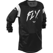 Fly Racing Youth Kinetic Stoke Jersey - Black/White - XL 378-525YXL