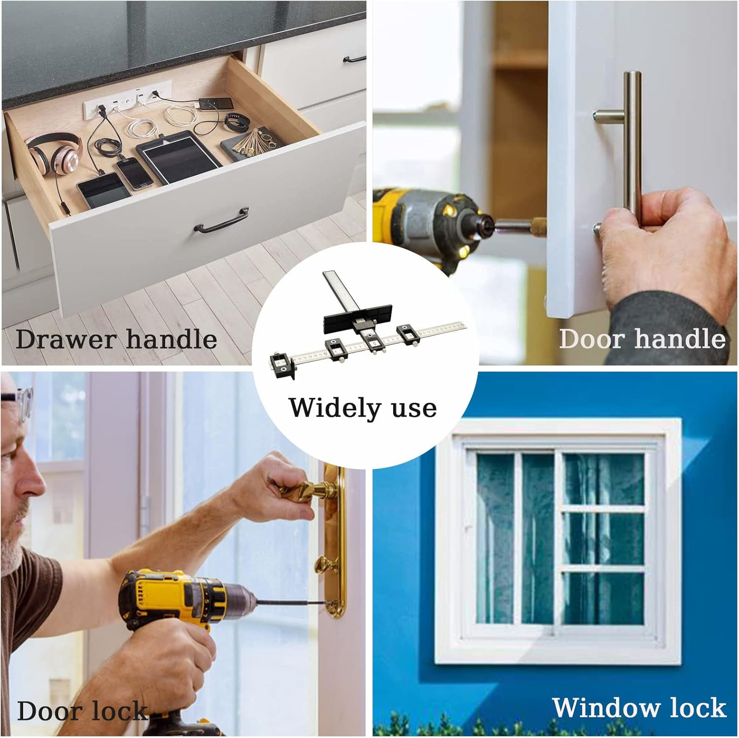 Cabinet Hardware Jig, Aluminum Alloy Cabinet Handle Jig Tool for Fast and Accura