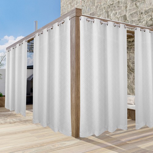 Outdoor Curtains Waterproof 3D Texture Thermal Insulated Sun Blocking Drape - Picture 84 of 90