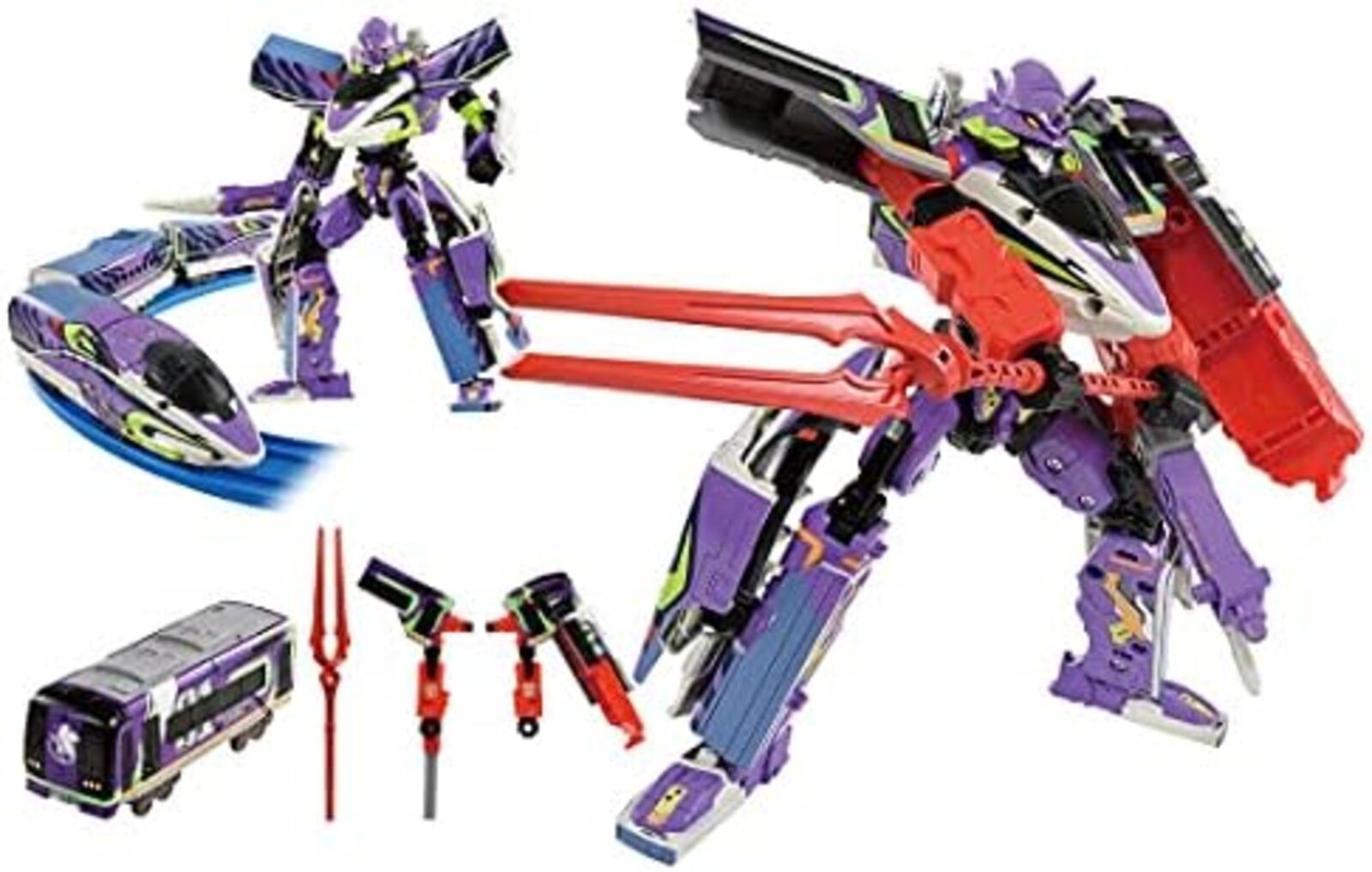TAKARA TOMY Pla-rail Shinkansen Deformed Robo SHINKALION Z 500 Mu Sky TYPE EVA